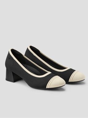 VIVAIA Julie Pro Almond-Toe Chunky Block Heels Size EU 35 US 5